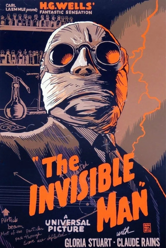 Poster Retrô - Filme Invisible Man 30x45cm Plastificado