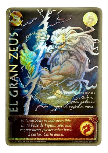 Carta Zeus De Helénica / Original Salo / Mitos Y Leyendas 
