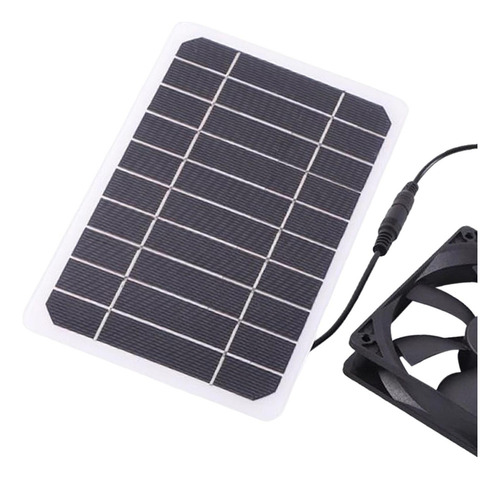 A Kit Ventilador De Painel Solar 5w Exaustor Solar À Prova