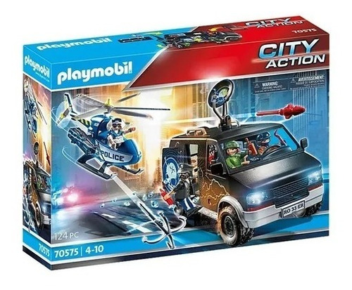 Playmobil Helicóptero Policía Persecución 70575 Milouhobbies