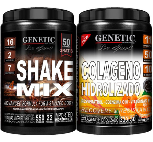 N1 Colágeno Hidrolizado Resveratrol Q10 Batido Shake Genetic