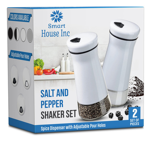 Set Original De Saleros Y Pimenteros, Color Blanco, Salsa De