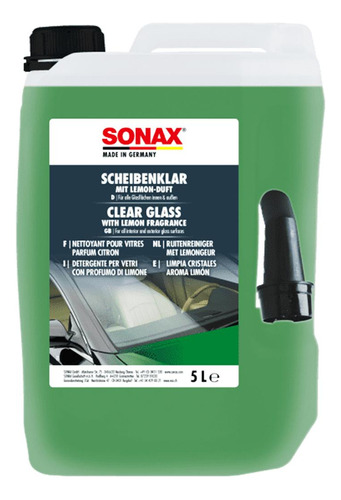 Sonax Clean Glass Limpiador Vidrios Aroma A Limon 5l