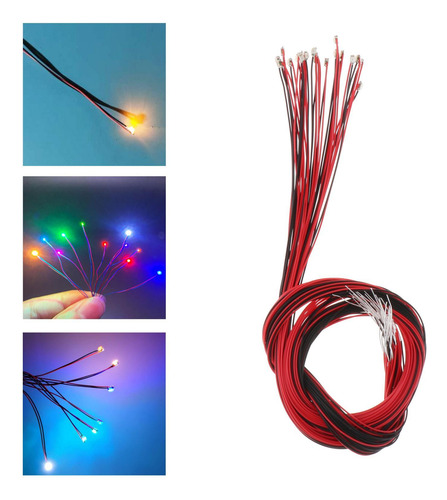 Paquete De 40 Farolas Led Smd 0805 Precableadas Para Farolas