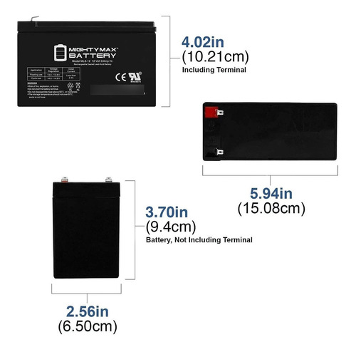Ml8 12 V Bateria Ah Repuesto Mighty Max Para Apc Back-ups