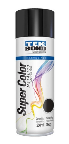 Tinta Spray Preto Metalico Uso Geral Tekbond 23321006900