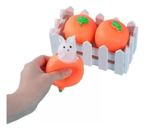 Pbf 4pcs El Juguete For Apretar Carrot Bunny Alivia El
