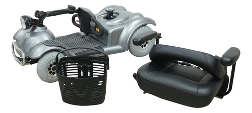 Cadeira De Rodas Elétrica Mirage Rx Com Ré Prata Freedom Cor Prateado