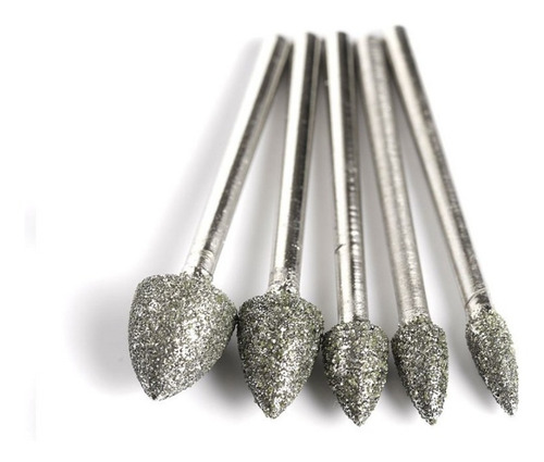 Imagen 5 de 6 de Broca Diamantada Grano Grueso #60 Tipo Bala 4mm Dremel