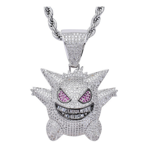 Collar Tachuelas Cadena Colgante Hielo Gengar Pokémon Trap