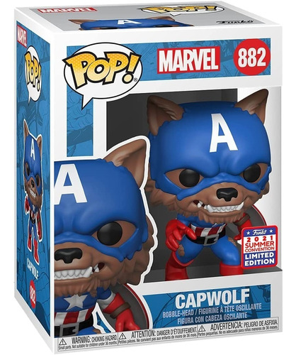 Funko Pop Capwolf #882 Summer Convention Marvel Capitan Lobo