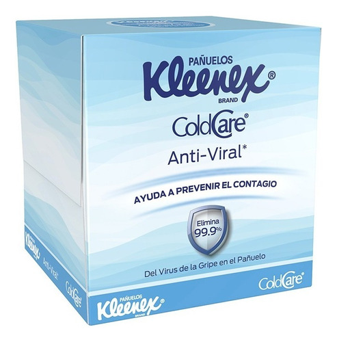 Pañuelos Faciales Kleenex Cold Care Anti-viral 80 Pañuelos