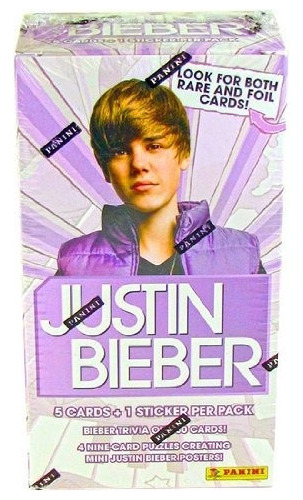 Justin Bieber Trading Cards Box 9 Paquetes De Panini