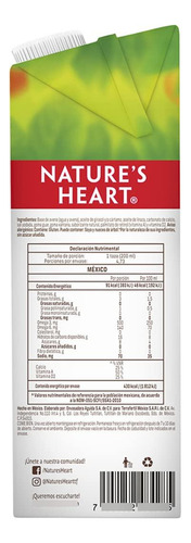 Natures Heart Bebida De Avena Y Linaza Sin AzĂșcar 1 Pack X 6
