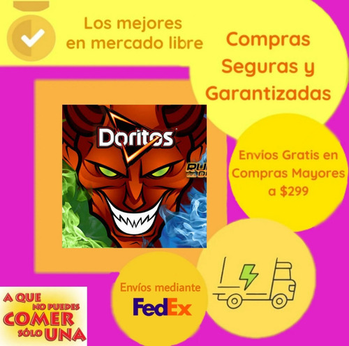 Sabritas · Doritos Diablo Naranjas Pack 50 Piezas