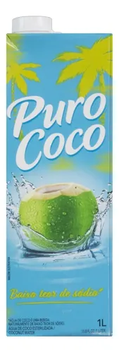 Água De Coco Esterilizada Puro Coco Caixa 1l Litro | MercadoLivre
