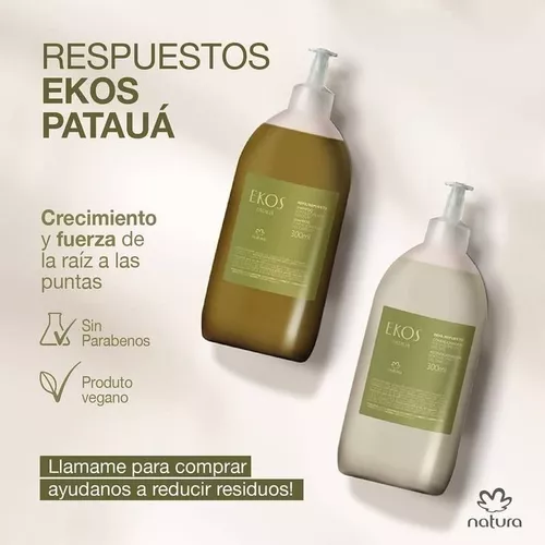 Kit Repuestos Shampoo Y Acondicionador Ekos Pataua Natura
