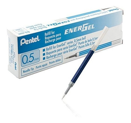 Pentel 12 Repuesto Para Tinta Bolígrafo Energel Azul