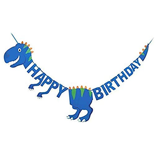 Dinosaurio Bandera Del Feliz Cumpleaños Premontados Fu...