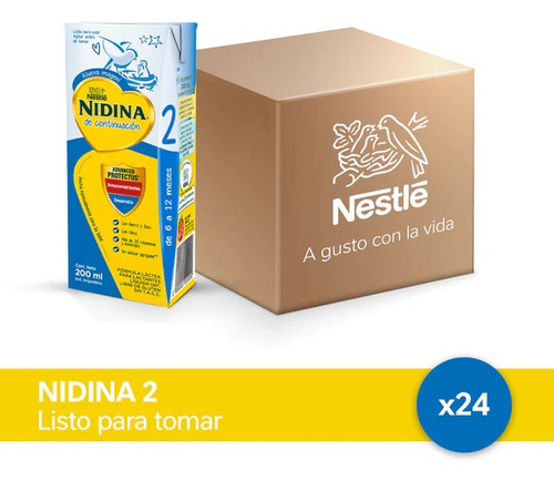 Nidina® 2 X 24u Leche Infantil Listo Para Tomar X 200ml.