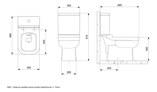 Kit Bacia Com Caixa Acoplada Assento Termofixo Elite Wt
