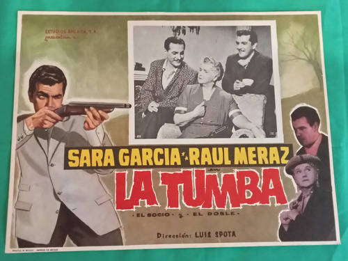 Cartel De Cine   La Tumba   Con Sara García Y Raúl Meraz !!