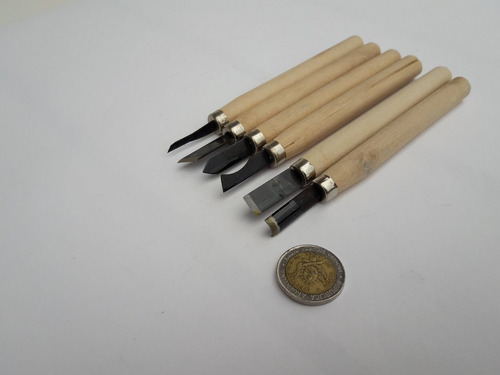 Gubias Mini Juego X 6 Pzas Para Madera Artesania Zona Obelis