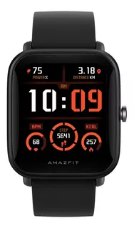 Smartwatch Amazfit Basic Bip U Pro 1.43" caja de policarbonato black, malla black de caucho de silicona A2008