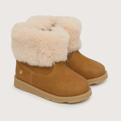 Bota De Niña Con Pelos Camel (20 A 29)