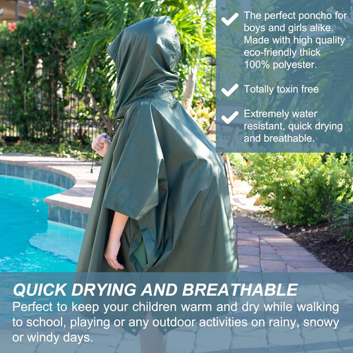Poncho De Lluvia Resistente, Poncho Para Mochileros, Poncho