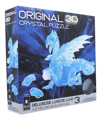 Bepuzzled | Dragón Deluxe Original 3d Puzzle De Cristal, ...