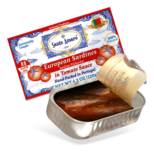 Santo Amaro Sardinas Silvestres Europeas En Salsa De Tomate