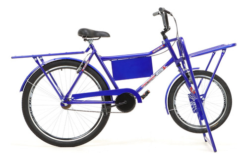 Bicicleta Cargueira Carga Pesada Food Bike Multiuso Azul