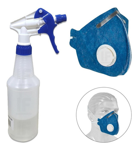 Pulverizador Spray 500ml Perfect + Máscara Respirador Saúde