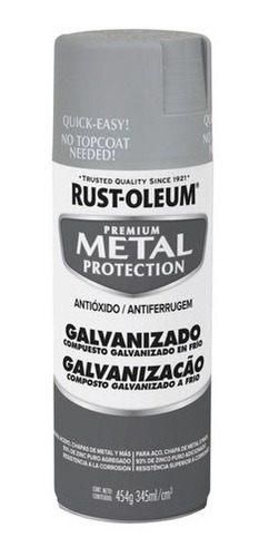 Spray Aerosol Metal Protection Galvanizado Gris Rust Oleum