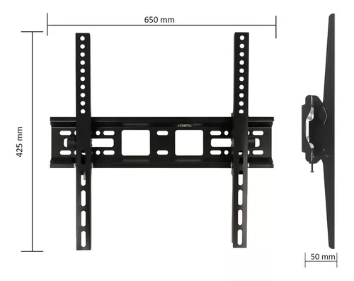 Soporte TV fijo inclinable pared de 32 a 55 pulgadas Negro