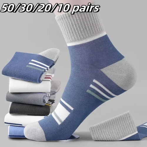 10 Pares De Calcetines A Media Pantorrilla Para Hombre Que A