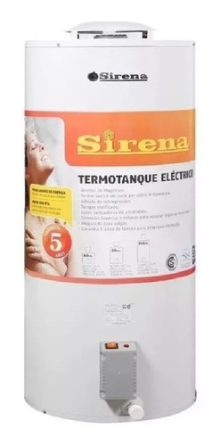 Imagen 1 de 1 de Termotanque eléctrico Sirena TE60 blanco 60L 220V
