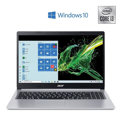 Imagen 1 de 4 de Notebook Acer Ci3-1005g1 4gb 1tb 15` Bt W10 A515-55-552k