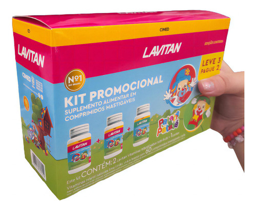 Kit Infantil Vitamina Patati Patatá 3 Frascos Lavitan Cimed