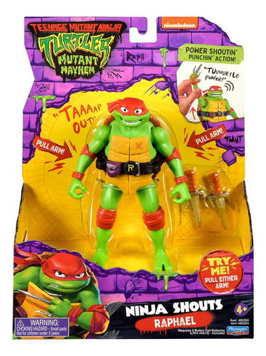 Tortugas Ninja: 14 Cm Deluxe Ninja Shouts Rafael