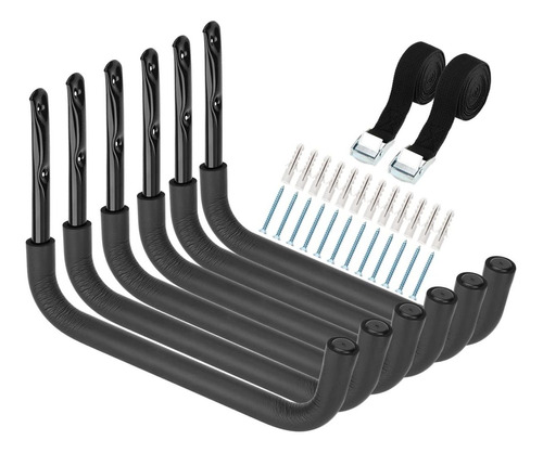 6 Pack Kayak Storage Racks, 15.5inch Heavy Duty Garage Stor.