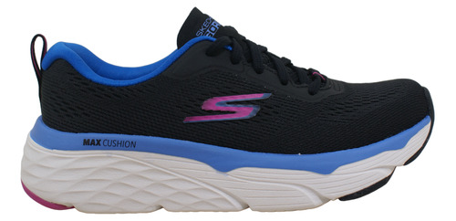 Zapatilla Skechers Max Cushioning Negro/azul/rosa Dama Depor