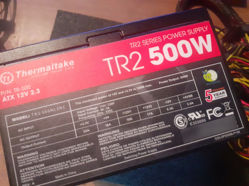 Fuente Thermaltake Tr2 Tr-500 500w Reales