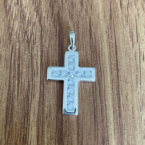 Imagen 4 de 10 de Dije Cruz De Plata 925 Circonia Mujer Hombre Agálea Joyería