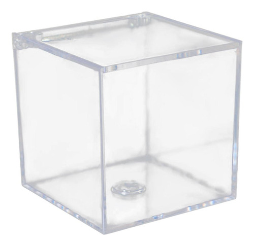 Caja De Dulces De Cubo Cuadrado De Acrílico Transparente