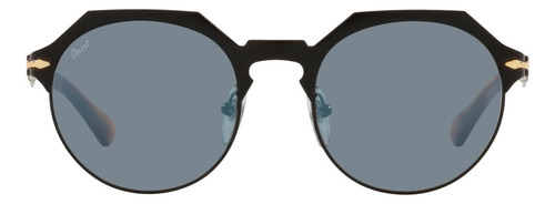 Persol Po2488s Gafas De Sol Hexagonales, Negro Demi Azul, 51