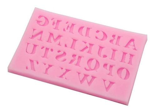 Molde Silicona Mini Abecedario Letras Mayuscula 1cm Fondant 