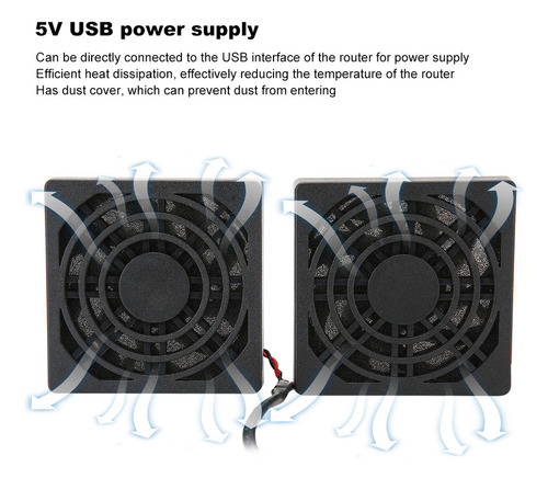 Ventilador De Enrutador De Computadora Con Cubierta Antipolv