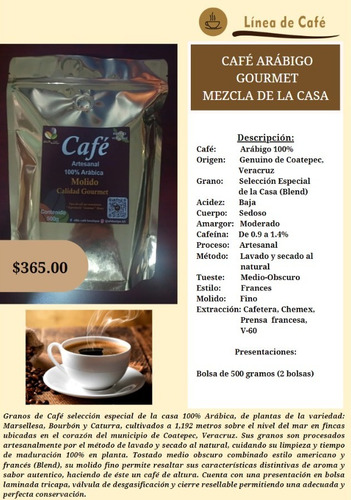 Café Artesanal Gourmet D&b 500g (2 Piezas)